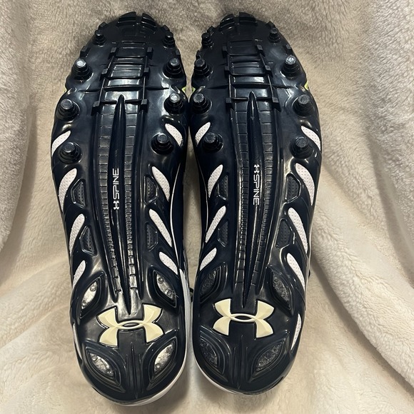 Under Armour Men's UA Hammer MC Cleats Midnight Navy/White Size 15 NO INSOLES - Picture 7 of 7